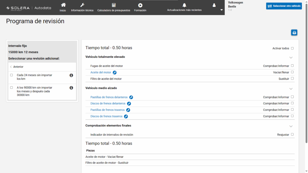 Programa de revision -Autodata ES-