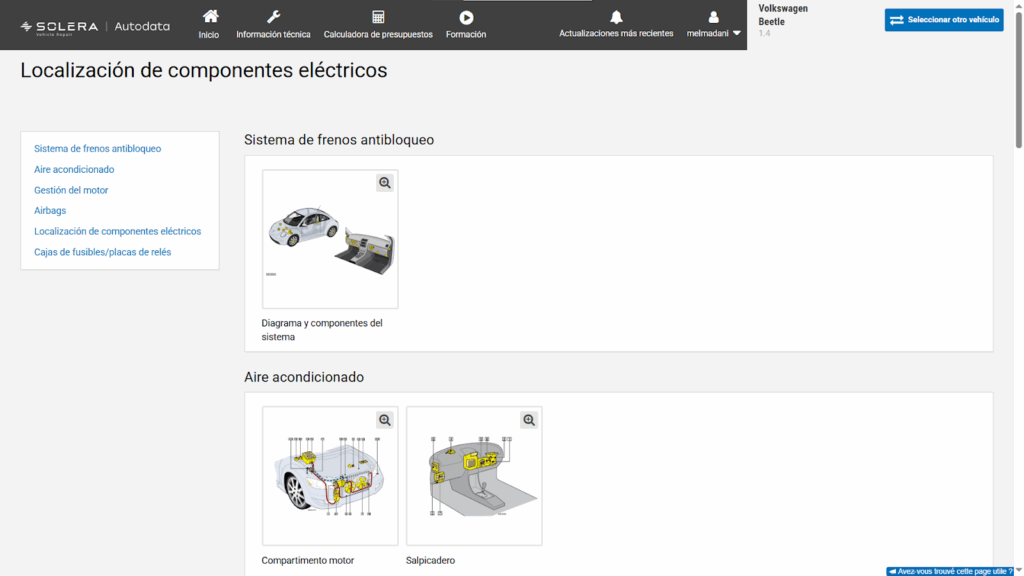 "Plataforma Autodata para motos con diagramas eléctricos interactivos"